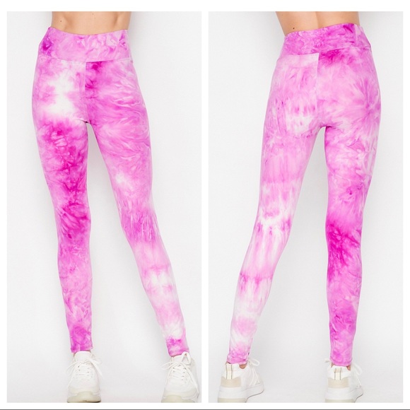 High waist tie dye brushed leggings - Picture 2 of 2